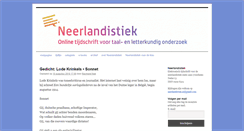 Desktop Screenshot of neerlandistiek.nl
