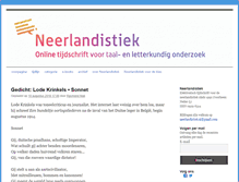 Tablet Screenshot of neerlandistiek.nl